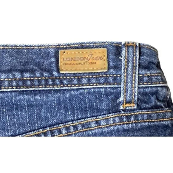 London Jeans Womens Size 8 Darm Wash Blue Denim - Picture 2 of 11